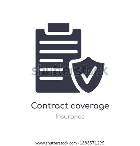 contract coverage icon. isolated contract coverage icon vector illustration from insurance collection. editable sing symbol can be use for web site and mobile app