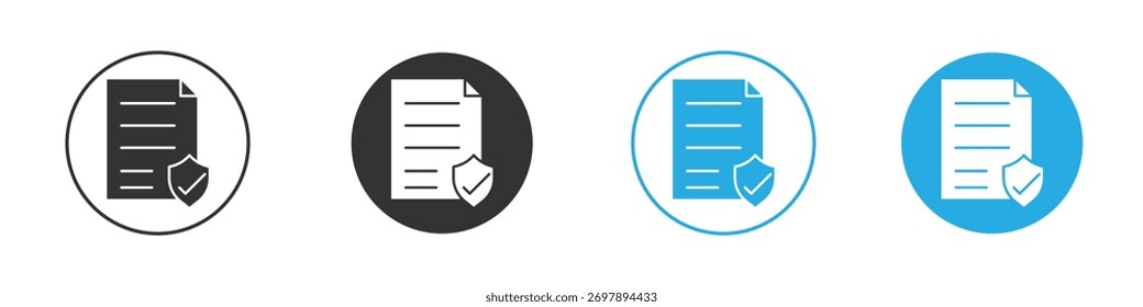 Contract coverage icon symbol flat style on white background.