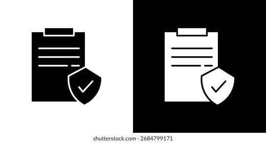 Contract coverage icon symbol. simple design editable.