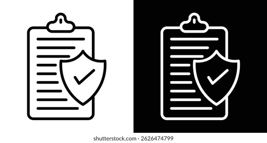 Modelo de símbolo de ícone de cobertura de contrato para design gráfico e da Web