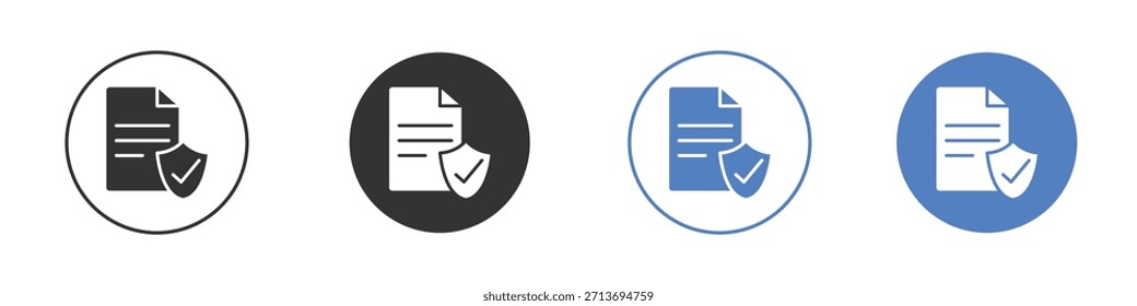Icono de cobertura de contrato Diseño de línea delgada. Gráfico de Vector. EPS 10