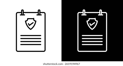 Contract coverage icon. vector illustration, pictogram isolated. editable