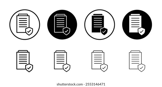 Diseño web de icono de cobertura de contrato en Vector