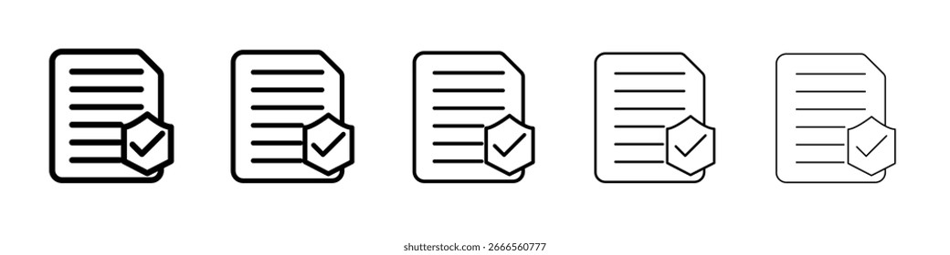 Contract coverage icon in web style. Vector illustration. Eps10