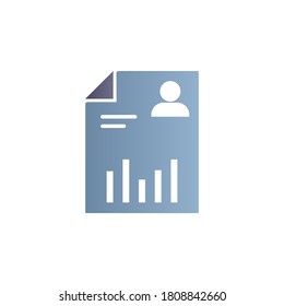 Contract, cv color gradient vector icon