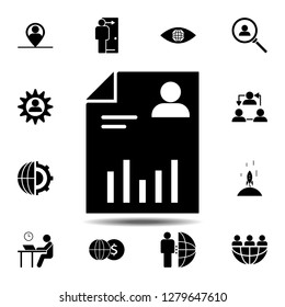 contract, cv icon. Simple glyph vector element of Business global icons set for UI and UX, website or mobile application