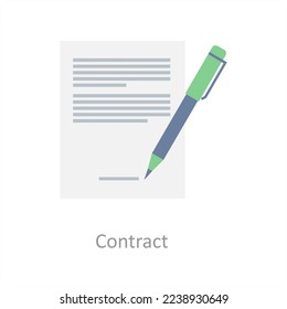 Konzept des Vertrags- und Deal-Icons