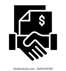 Elemento De Icono De Acuerdo De Contrato Para Diseño Y Vector