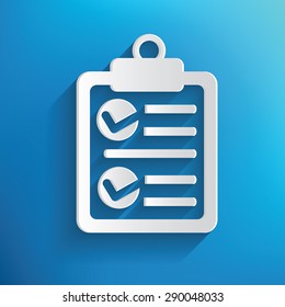 Contract design on blue background,clean vector