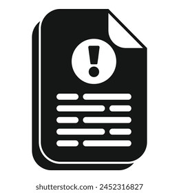 Contract disclaimer icon simple vector. Paper document. Design law data