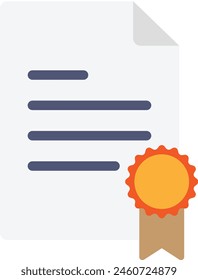 Contract Document Agreement Icon Vector Flat Illustration