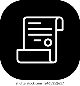 Contract document business investment icon with black filled line outline style. document, contract, office, business, agreement, paper, sign. Vector Illustration