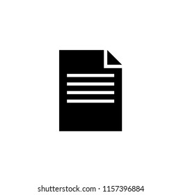 Contract Document. Flat Vector Icon illustration. Simple black symbol on white background. Contract Document sign design template for web and mobile UI element