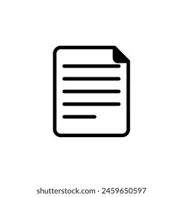 Contract Document flat vector icon. Simple solid symbol isolated on white background. Contract Document sign design template for web and mobile UI element