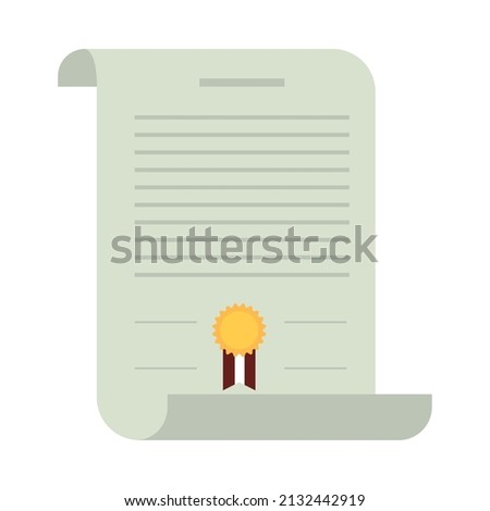 contract document icon on white background