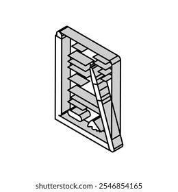 contract document paper isometric icon vector. contract document paper sign. isolated symbol illustration