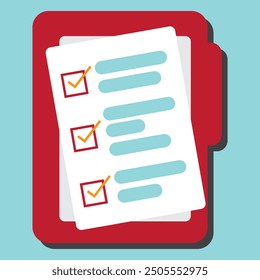 Contract or document paperwork icon. Checklist icon set. Clipboard checklist vector icon.  