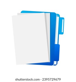 Contract documents. document. A folder with documents and letters. Vector illustration