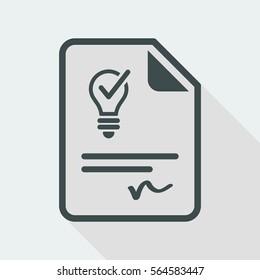 Contract for electricity service - Vector web icon