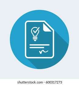 Contract for electricity service - Vector web icon