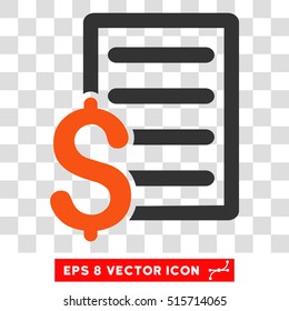 Contract EPS vector pictograph. Illustration style is flat iconic bicolor orange and gray symbol.