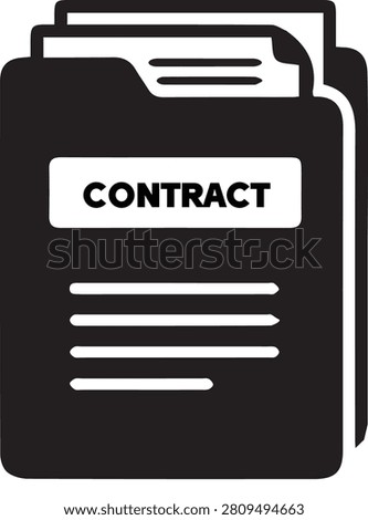 Contract file folder legal document business icon