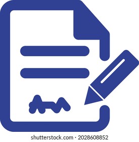 Contract file Isolated Vector icon which can easily modify or edit

