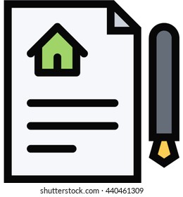 contract Filled Outline Icon