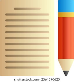 Contract Flat Gradient Vector Icon Design