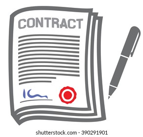 contract flat icon