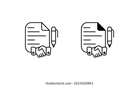 Contract form icon design with white background stock illustration