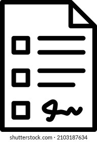 Contract form Vector Icon Design Illustration