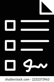 Contract form Vector Icon Design Illustration
