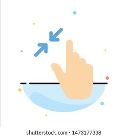 Contract, Gestures, Interface, Pinch, Touch Abstract Flat Color Icon Template