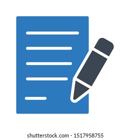 contract glyph colour vector icon