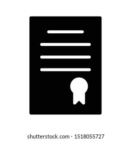 contract glyph flat vector icon
