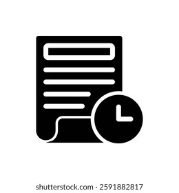 Contract Glyph Icon. Contract Icon