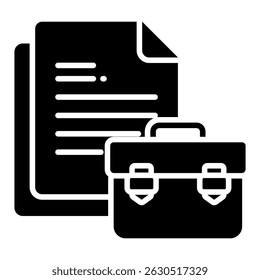 Contract gylph icon. Simple vector icon design in gylph style. Editable vector format