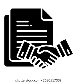 Kontrakt-Kreiselsymbol. Einfaches Vektorsymbol-Design im Gylph-Stil. Bearbeitbares Vektorformat