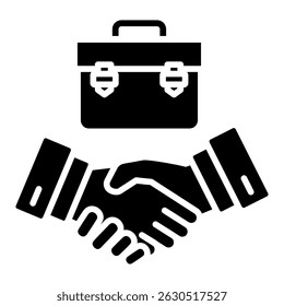 Contract gylph icon. Simple vector icon design in gylph style. Editable vector format