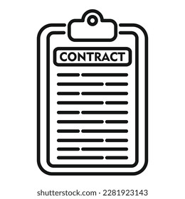 Contract help icon outline vector. Office service. Work online