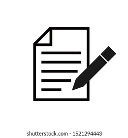 Contract Icon. Agreement and signature, pact, accord, convention symbol. signing contract icon. document icon