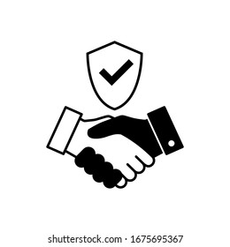 Contract Icon Agreement Signature Pact Accord Stock Vector (Royalty ...