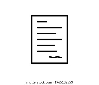 The contract icon. Agreement and signature, pact, accord, convention symbol. Flat Vector illustration.