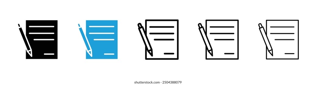 Contract icon in black and blue colors