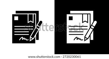 Contract icon black and white filled.