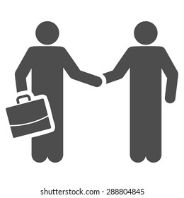 Contract icon from Business Bicolor Set. This flat vector symbol uses gray color, rounded angles, and isolated on a white background.