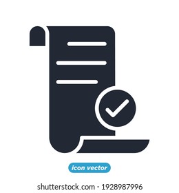 contract icon. Business and finance contract symbol template for graphic and web design collection logo vector illustration
