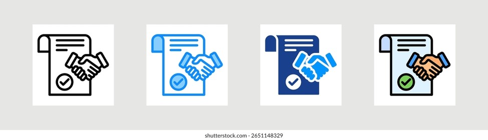 Contract Icon Collection Set Multiple Style