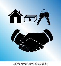 Contract icon, deal vector illustration